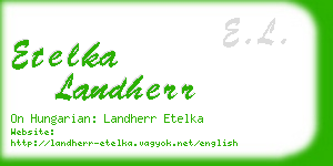 etelka landherr business card